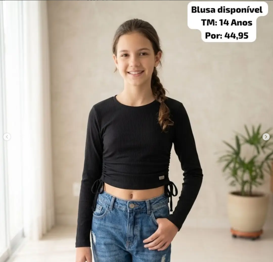 Blusa manga longa da Exclusiva Kids